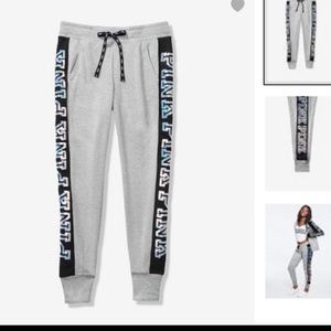 Victoria's Secret Pink Sequin Bling Joggers M